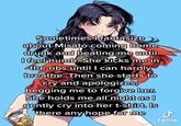 Sometimes Ifantasize about Misato coming home drunk and beating me until O feel numb. She kicks me in the ribs until I can hardly breathe. Then she starts to cry and apologizes, begging me to forgive her. She holds me all night as I gently cry into her t-shirt. Is there any hope for me d TikTok @thedeegmeister