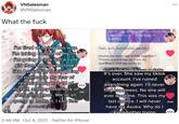 VNSalesman @VNSalesman What the f--- ike to maybe hang out some time this week? If you arent too busy or anything Pm tired of being this way. I'm taking control of my lif Pm going to ask out a cute girl that I know who looks like Asuka. I'm finally going to overcome my fear of rejection, my hatred of myself, and my total lack of Yeah, sure, that sounds like fun :) Maybe we could get coffee together? There's a place not far from my apartment that we could go I did it. Thavea date It's over. She saw my tiktok 1945 account. I've ruined everything again. I'll never find happiness. No one will ever want me. This was my last chance. I will never have my Asuka. Why do I even bother trving 154 self confidence. We're all @thedme make it. I can feel going #anime eva fevangelion #neongenesisevangelion #nge 1549 98 2:46 PM - Oct 4, 2021 · Twitter for iPhone