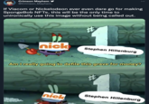 Crimson Mayhem @Crimson_Mayhem_ If Viacom or Nickelodeon ever even dare go for making SpongeBob NFTS, this will be the only time to unironically use this image without being called out. nick Stephen Hillenburg Am I really going to defile this grave for money? nick Stephen Hillenburg