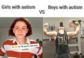 Girls with autism Boys with autism VS TIL YOKTSA hi im 19 years old and autistic