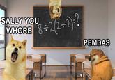 SALLY YOU W---- PEMDAS