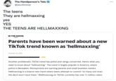The Handperson's Tale @jacobtwop The teens They are hellmaxxing yes YES THE TEENS ARE HELLMAXXING IN THE KNOW. by yahool Parents have been warned about a new TikTok trend known as 'hellmaxxing' October 15, 2021 Another problematic TikTok trend has police and clergy concerned. Here's what you need to know about "hellmaxxing". The trend is largely popular in America, where police in Bensalem, Pennsylvania are warning parents and small business owners. Hellmaxxing is a bizarre new trend where teens attempt to commit "so many sins even the devil won't have them." #hellmaxxing on TikTok currently has over 1.1 million views.