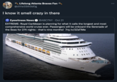 ... Lifelong Atlanta Braves Fan @ch1w33th3dOg I know it smell crazy in there @ABC7NY · Oct 21 EXTREME: Royal Caribbean is planning for what it calls the longest and most comprehensive world cruise ever. Passengers will be onboard the Serenade of the Seas for 274 nights - that's nine months! 7ny.tv/2ZATIME Eyewitness News abc7NY www SERENADE SEAS
