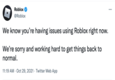 Roblox acknowledgment