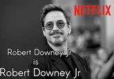 NETELIX Robert Downey Jr is Robert Downey Jr