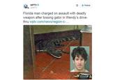 WPTV eWPTV Follow Florida man charged on assault with deadly weapon after tossing gator in Wendy's drive- thru wptv.com/news/region-c-...