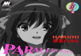 It could have been done way better, but I don't have the expertise. I posted the original image with its source below if anyone else wants to try. Inspired by <a href="https://old.reddit.com/r/Haruhi/comments/qwesro/_/hl2fme2/">this comment</a>.

Useless trivia related to this picture:
1. Parallel Days is the first song in the <i>Melancholy of Haruhi Suzumiya Character Song Vol. 1 Haruhi Suzumiya</i> single.
2. 20.526 is the catalog number in the Discos CBS collection of <a href="https://www.discogs.com/en/release/1894895-Soda-Stereo-Soda-Stereo">Soda Stereo's self-titled album</a>.
3. The sign at the bottom is the symbol of the <a href="https://en.wikipedia.org/wiki/Argentine_austral">Argentine austral</a>.

Sources: <a href="https://commons.wikimedia.org/wiki/File:Suzumiya_Haruhichan_no_yuutsu.svg">Haruhi's kanji name</a>, <a href="https://vgmdb.net/product/1363">Haruhi's romaji name</a>, <a href="https://www.seekpng.com/ima/u2w7y3u2e6i1e6o0/">SOS Brigade logo</a>, <a href="https://twitter.com/inamuargentina/status/702994016313450496">Music Hall logo</a>.

 !https://i.kym-cdn.com/photos/images/newsfeed/002/250/957/36a.png!