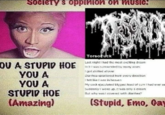 Society s oppinion on musICH Torsofuck Last night I had the most oxciting droam In it I was surrouneled by marry asSPS I got s------ allover OU A STUPID HOE YOU A γου A STUPID HOE (Amazing) Diarrhca spiattered trom cverv direction I felt like I was in heaven My c--- e--------- bigges: load of c-- I had ever se Suddenly I woke up. It was only a dream But why was I covered with diarrhea? (Stupid, Emo, Gay