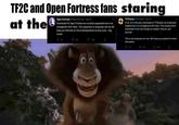 TF2C and Open Fortress fans staring at the TF2Classic @tf2classic Sep 10 Hi all. As of this post, downloads for TF2Classic are temporarily disabled due to an arrangement with Valve. This includes direct downloads to the mod through our website, Discord, and Open Fortress @OpenFortress - Sep 10 Downloads for Open Fortress are currently suspended due to an arrangement with Valve. This suspension is temporary and we will keep you informed on future developments as they come - stay launcher. tuned! t7 237 O 1.4K This is only temporary for now. We'l keep you posted for further 55 information. 219 ti 421 O 2.5K