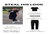 STEAL HIS LOOK Mason Margiela black T-shirt - USD 250 GUCCI belt - USD 450 supreme BALENCIAGA Emporio Armani Balenciaga Triple S white - USD 890 slim fit jeans - USD 500
