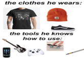 the clothes he wears: KNOCKED LOOSE the tools he knows @sotspodcast how to use: O-DAR MONSTER ENERO