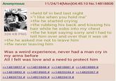 Anonymous 11/24/14(Mon)04:45:10 No.14818808 >held bf in bed last night >"I like when you hold me" >tfw he started crying >tfw rubbing his back and kissing his hair while he sobs into my chest >tfw he kept saying sorry and I had to tell him over and over that it was ok 326 KB PNG >tfw he asked me not to leave him >tfw never leaving him Was a weird experience, never had a man cry in my arms before All I felt was love and a need to protect him >>14818837 # >>14818848 # >>14818881 # >>14818889 # >>14818892 # >>14818905 # >>14820244 # >>14820367 # >>14820732 # >>14821629 # >>14823419 #