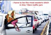 i have to be the most esoteric bitch in this 15km traffic jam amy a amy alamy a. a alamy a a