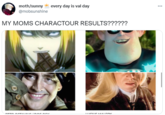 moth/sunny @mobsunshine every day is val day MY MOMS CHARACTOUR RESULTS?????? ICI CHAL rov