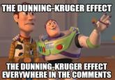 THE DUNNING-KRUGER EFFECT THE DUNNING-KRUGER EFFECT EVERYWHERE IN THE COMMENTS