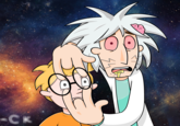 Art by gemaroja
"Sauce":https://www.deviantart.com/gemaroja/art/Wordgirl-two-brains-and-tobey-rick-and-morty-690023389