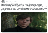 Knuckle Head HEAD @Knuckle_HeadTV I genuinely CANNOT believe that there are people complaining about this CGI. I can't wrap my head around it. This was literally Luke Skywalker. You find it 'horrifying' or don't want Star Wars or film/tv to go this route, you do you, but I am eating. it. up. My hero is back.