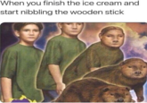 no monke | /r/memes When you finish the ice cream and start nibbling the wooden stick