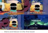 MARE MARE I NEED SOMEONE TO BE MY FRIEND... MAYBE SEND ME AN ANGEL. MAVEN MARE THE NICEST ANGEL YOU HAVE. [laughing] STARECAT.COM Mare and Maven in the first book