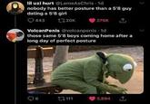 lil uzi hurt @LameAsChris - 1d nobody has better posture than a 5'8 guy dating a 5'8 girl Q 443 276K VolcanPenis evolcanpenis - 1d those same 5'8 boys coming home after a long day of perfect posture 3,894