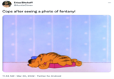 RIP Copfield Erica Bitchoff @AuntieCimex Cops after seeing a photo of fentanyl 11:43 AM · Mar 30, 2022 · Twitter for Android