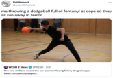 PEgged Potištenost @oveertlyhonest me throwing a dodgeball full of fentanyl at cops so they all run away in terror 2 WESH 2 News @WESH · 20Oh The two civilians inside the car are now facing felony drug charges. wesh.com/article/deputi..