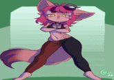 Furry gal doin' the dance