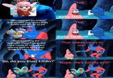 "This is Ribbon. She's a friend who stayed friendly towards Kirby in the estal Shards, correct "Yep." Kirby fandom "And these are the Animal friends, who also helped Kirby defeat Dark Matter on his "Yep." journey." Kirby fandom "And including the spinoffs, there have been more cases of characters "That makes sense to me." staying loyal to Kirby then there are betraying him!" "So, do you trust Elfilin?" "Nope. He's totally evil!" 09