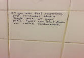 If you ever feel powerless, just remember that a Single one sf your pubic hairs can shut down an entire restaurant. エ
