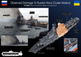 Note: The previous 2 images taken were apparently before another explosion was reported.
Sources below:
• _"Moskva Sinking: Images Reveal Once Powerful Russian Navy Ship On Fire",_ by H.I. Sutton:
+ _"Open Source analyst and experienced ship spotter "Yörük Işık":https://twitter.com/YorukIsik has determined that some of the photos were taken from Project 22870 rescue tug SB742. This ship is part of the Black Sea Fleet's 145th Rescue Ship Squadron, 1st Group. "_
+ Archived "here":https://archive.ph/JU9pH
Here's "H.I. Sutton's thread":https://twitter.com/CovertShores/status/1515835497867878404 on Twitter:
• _"First analysis shows fire aft of Vulkan missiles and ahead of S-300 missiles, Possibly this is before a larger explosion"_
+ _"First analysis, caveats apply, OSINT"_
+ Archived "here":https://archive.ph/74BWn