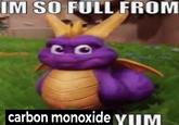 IM SO FULL FROM CO carbon monoxide yuM
