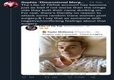 Sophia 'Dimensional Merg... 14 feb. : The Libs of TikTok account has become just as bad if not worse than the cringe vids they built their name dunking on. For real, there's literally no reason to attack some random trans woman post surgery,& I say that as someone with negative/conflicting feelings about that surgery Libs of Tik Tok @libsoftiktok · 4h Libs of TikTok Taylor McKenna @TaylorSu... 2d Surgery was a success. I have a vagina 791 1223 2,048 132 162 2,095