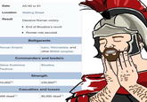 Date AD 60 or 61 Location Watling Street Result Decisive Roman victory · End of Boudica's revolt Roman rule secured Belligerents Roman Empire Iceni, Trinovantes, and other British peoples Commanders and leaders Gaius Suetonius Boudica Paulinus Strength 10,000 230,0002) Casualties and losses 400 dead 80,000 dead