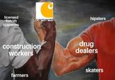 licensed forklift operators carhartt hipsters construction workers drug dealers skaters farmers