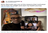 IG: @THEREALKESHMED @TheRealKeshMEd Kevin Samuels was one of the reasons that motivated me to lose my weight and start my health journey. #KevinSamuels TriataM swo w oid ar mmos bbA 8:50 PM · May 5, 2022 from Benton Heights, MI · Twitter for iPhone