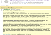 AITA for getting screamed at by my sisters boyfriend for correcting his Italian? Fockin ridic (self.AmltheAsshole) 63 submitted 10 days ago by CatLover_801 Throwaway account for obvious reasons 41 comments share save hide give award report crosspost A Tip sorted by: best you are viewing a single comment's thread. view the rest of the comments → [-] AutoModerator [M] 18 points 10 days ago In case this story gets deleted/removed: AITA for correcting someone at dinner? I went on a double date with my sister (Jamie, 24) and her new boyfriend. (Paul 25ish) We went to an Italian place. Paul goes on about how the word is for red in Italian marinara, and the word for white is alfredo, so that's how he remembers the sauce names. I told Paul I took Italian in high school, and it's rosso and bianco. It even says so on the wine menu. Paul started yelling at me and calling me wrong. Those are the names for wines, not colors. My husband showed him on Google the translation for red and white. Paul told my sister he was leaving and called us stupid assholes and how wrong we were. Paul and my sister left without paying their bill, or even getting some food. When we asked the server he said the drinks are no problem and not to worry about it. My sister texted me later and said why do I think I always have to be right and I embarrassed Paul, and it was immature of my husband. She said we didn't have to argue with him over something so silly. She called my husband, and I bullied him. She told me that I don't have to say to people when they are wrong and embarrass them in public like that. I am a bot, and this action was performed automatically. Please contact the moderators of this subreddit if you have any questions or concerns. 2