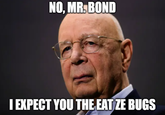 NO. MR, BOND I EXPECT YOU THE EAT ZE BUGS
