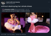 stuck with rem beauty @buterapetitte without destroying her whole dress arianators wildin @arianatorswildt Jun 14 ariana grande paying homage to marilyn monroe 12:11 PM Jun 14, 2022 · Twitter for iPhone (43) :