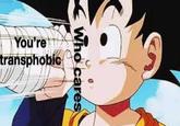 Who cares You're transphobic Who cares