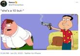 Reece @JeffHardyStan "she's a 10 but-" 11:55 PM - Jun 20, 2022 Twitter for iPhone ...