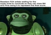 Beastars R34 artists waiting for the super bowl to conclude so they can draw Bill and Pina doing it to represent the final score.