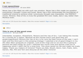 10/10 I am speechless FirstNameLastName24 25 June 2022 Never has a film filled me with such raw emotion. Never has a film made me question everything I thought I knew and loved. Never has a film transcended the boundaries of traditional cinema to achieve what I previously thought was impossible: the PERFECT movie. Minions: Rise of Gru is truly the greatest film ever made, dare I say, better than Morbius even. 256 out of 276 found this helpful. Was this review helpful? Sign in to vote. Permalink 10/10 This is one of the good ones Jezusshaves 26 June 2022 Interstellar, Inception, Shawshank, Minions and the rise of Gru. I am listing this movies for a movies for a reason. Because all this movies aren't just good they are great/magnificent! Minions the rise of Gru is for sure the best movie of the year. I can't wait until the third part in this amazing triology! I watched a lot of good trilogy's in my life (Star Wars (prequels en original), Lord of the rings and so on) but this is going to become the best trilogy for sure! I watched this movie ones and almost cried out of happiness which I didn't fell for a long time. This show saved my life and made me truely happy. Thank you makers of minions! Thank you Bob, Stuart, Kevin, Carl, Frank, John, Darwin, Mel, Phil and Tom and ofcourse all the other minions! 113 out of 126 found this helpful. Was this review helpful? Sign in to vote. Permalink