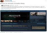 Mutahar @OrdinaryGamers Piracy is always morally okay. A Nors3.eth @Nors3 - Jul 10 Ubisoft is making a precedent on Steam as Assassin's Creed Liberation HD will not be accessible following September 1st, 2022. Even if you already bought it, a bar new low for consumers. Show this thread All Games > Action Games > Assassin's Creed Franchise > Assassin's Creed® Liberation HD Assassin's Creed® Liberation HD Add to your wishlist ASSASSIN'S CREED- LIBERATION HD Follow Ignore Check out the entire Assassin's Creed franchise on Steam Notice: At the request of the publisher, Assassin's Creed® Liberation HD is no longer available for sale on Steam. Notice: Please note this title will not be accessible following September 1st, 2022 8:59 PM Jul 11, 2022 · Twitter for iPhone CRE IBE! DEVELOPER: PUBLISHER: Introducing Assassin's Creed® Liberation HD, the striking chapter of the pre-American Revolution Assassin's Creed saga which arrives for the first time on HD consoles and PC. With improved gameplay, a deeper story, and HD graphics, Liberation is an doo Da immersive and full Assassin's Creed experience.Th... RECENT REVIEWS: Mostly Negative (38) ALL REVIEWS: Mixed (2,208) RELEASE DATE: 15 Jan, 2014 Poison Dart Pouch Upgrade Community Hub Ubisoft Sofia Ubisoft ASSASSIN'S CREED LIBERATION HD Popular user-defined tags for this product: Action Female Protagonist Open World Stealth 1 Single-player : View Your Queue >> Gun Powder Pouc Requires 3rd-Party Account: Uplay (Supports Linking to Steam Account) Requires agreement to a 3rd-party EULA Assassin's Creed Liberation EULA