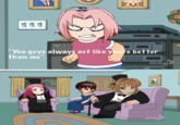 "Oh, Sakura. That is the least Sakura thing I've ever heard."