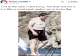 Steven Crowder @scrowder Ď Follow This is the ideal make body. You may not like it, but this is what peak performance looks like.