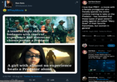 X AL SKYWALKER Dan Solo @Hollywood_Solo #PreyMovie A team of higly skilled badasses with years of experience had almost no chance versus a Predator A girl with almost no experience beats a Predator alone 2:52 PM - 05 Aug 22 - Twitter for Android 577 for Android 007 https://twitter.com/ZoeRoseBryant 4,375 Zoë Rose Bryant @ZoeRoseBryant I love that PREY - a movie with a female protagonist who literally spends the entire runtime training to take on the Predator - has revealed that these types of guys weren't solely against so-called "Mary Sues" in their favorite franchises, but women in general 7:28 PM - Aug 6, 2022. Twitter for iPhone 529 Retweets 48 Quote Tweets 4,375 Likes 22 Tweet your reply Zoë Rose... @ZoeRos.... Aug 6 Replying to @ZoeRoseBryant Anyway, Amber Midthunder is a f------ badass and I need her cast in All Of The Things TM ASAP GIF ALT Reply 8 1 32 520 *** PREY MekaniDrag... @Meka.... Aug 7 Replying to @ZoeRoseBryant Tyrone Magnus bros are mad about it