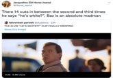 Jacqueline (DJ Horse Jeans) @Horse_Jeans There 14 cuts in between the second and third times he says "he's white?", Baz is an absolute madman fahrenheit periodt @duddersj. 23h THE ELVIS "HE'S WHITE??" CLIP FINALLY DROPPED Show this thread 0:25 5.9M views ...