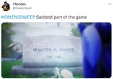 TNoodles @ToasterGoof #OMENSSWEEP Saddest part of the game WALTER H. WHITE 1991-2020