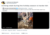 A House In Newark @ForeverElSanto working retail during the holiday season is harder tbh ELIJAH SCHAFFER @ElijahSchaffer. Aug 22 Why aren't we encouraging our girls to pursue jobs like this? We need true equality 0:11 21.5M views 11:23 AM. Aug 23, 2022. Twitter for iPhone 104 Retweets 4 Quote Tweets 1,236 Likes Tik Tok