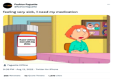 lois looking at the pill bottle Fashion Faguette @fashionfaguette feeling very sick, I need my medication Fashion Fa Super skinny men with big d---- Faguette Offline 9:06 PM - Aug 13, 2022. Twitter for iPhone 256 Retweets 42 Quote Tweets 1,876 Likes ***